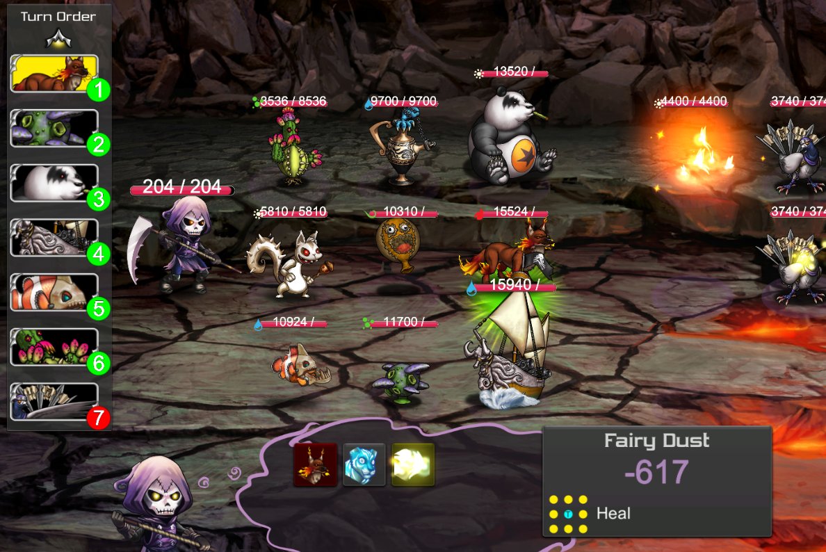 SoulReaperGame1's tweet photo. In #soulreaper 1.0, you can now pause combat and choose any monster's actions. Want to turn your trusty Inferdhole into an effective healer and buffer? Now you can! #indiegame #rpg #IndieGameDev #gamedev #indie https://t.co/Tk7EmhlGTD