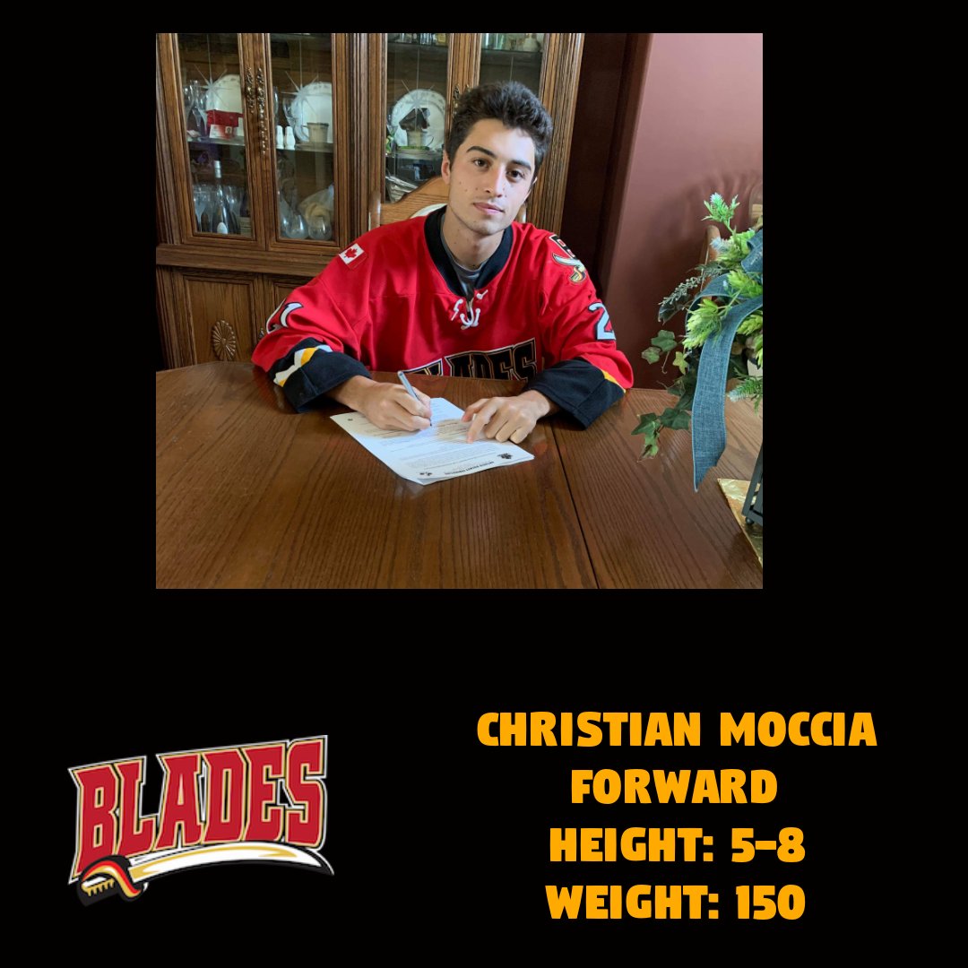 BlenheimBlades's tweet photo. The Blades are excited to announce that Forward @christianmocc_ has resigned for our upcoming season 

Welcome Back Christian 

#signing #BlenheimBlades https://t.co/RAUfNMs1x4