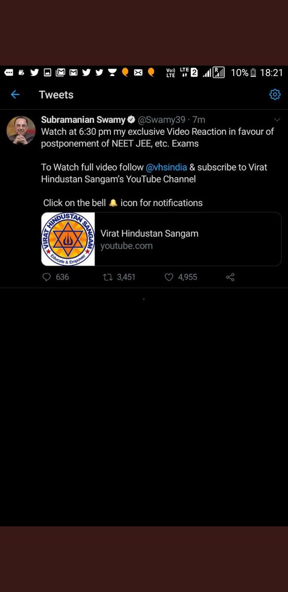 Alokrai2310's tweet photo. #ProtestAgainstExamsInCOVID
Just few minutes ago, Mr.swamy was live,and told that there are alot of chance that NEET AND JEE will postponed,but there is definitely a lobby(mafias) who do want to conduct these examination,don't worry guys, just retweet this and spread this news, https://t.co/0THfmbI7hu