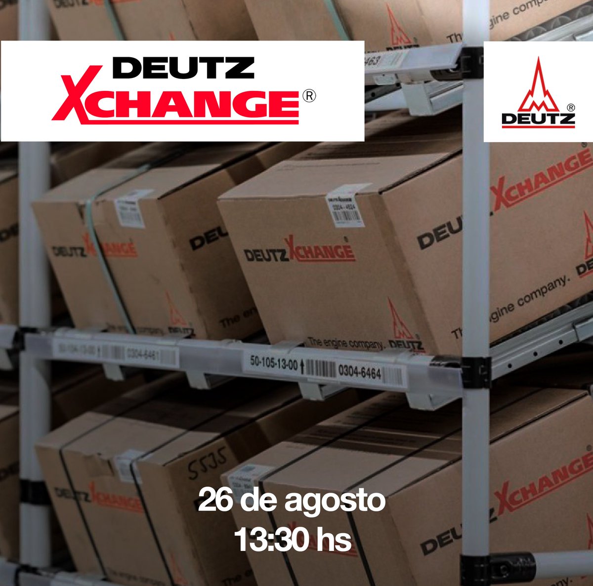 Deutz_arg's tweet photo. El miércoles 26 a las 13:30 podrás seguir el tour por las instalaciones de DDUTZ Xchange. Sumate a esta experiencia online de DEUTZ https://t.co/fxz2y9usDt