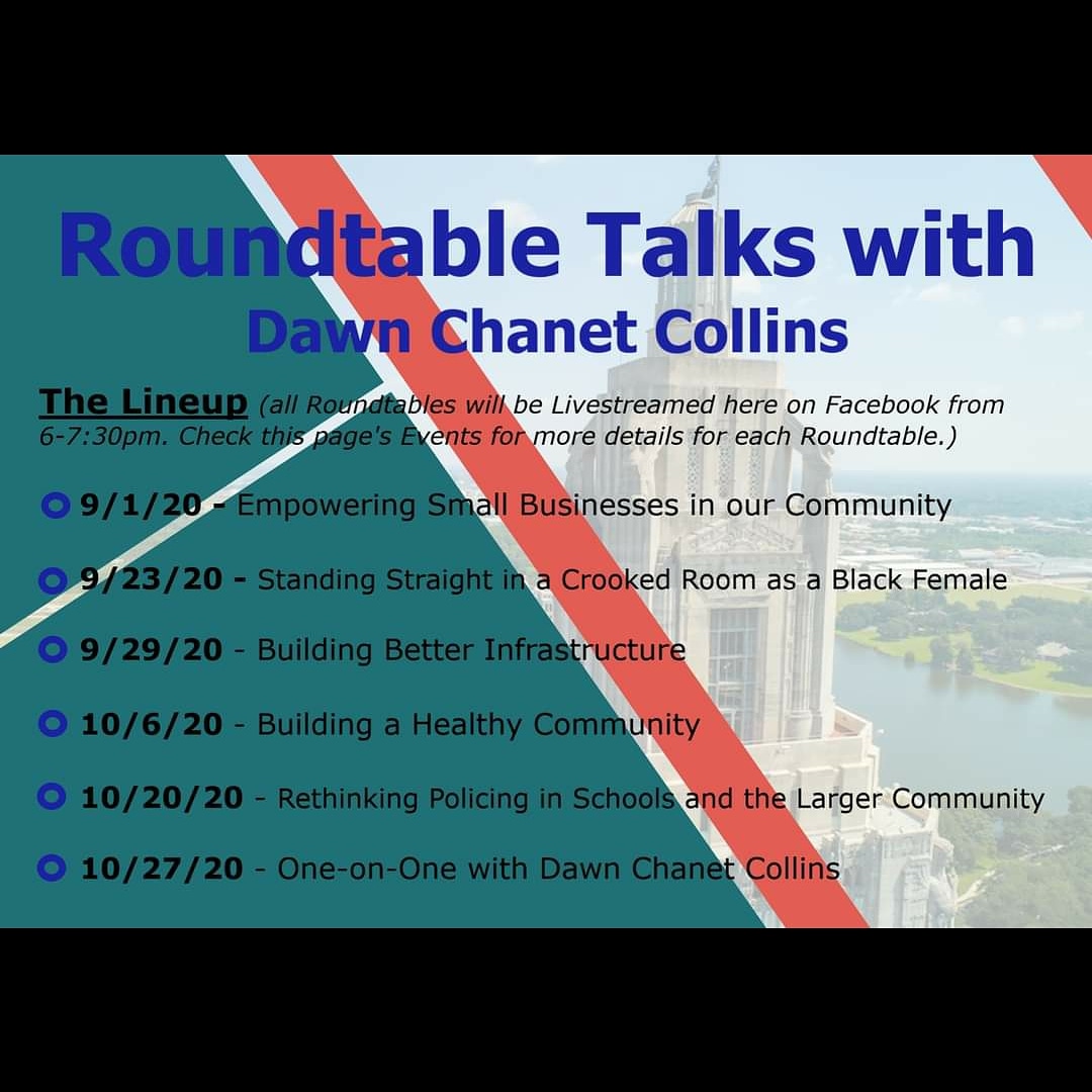 DDCollins76's tweet photo. Alright! Let's get ready for a series of virtual roundtables on some very important issues. Check out the lineup and stay tuned for more details on each one. The 1st one is on Sept. 1st from 6-7:30pm. Full lineup is also listed. #Dawn2020 #smallbusinessowners #smallbiz 😀😀😀 https://t.co/zyWWMYbWN0