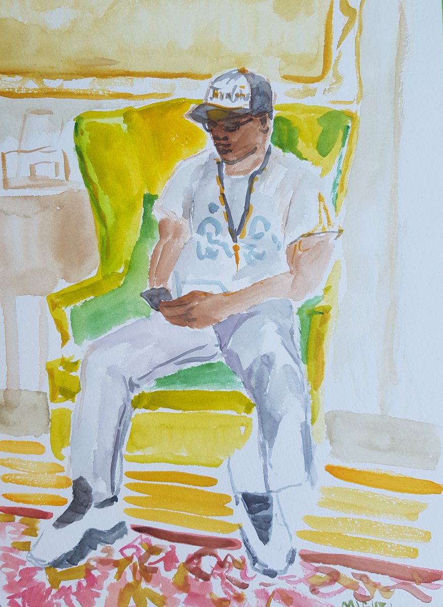 190821On the way back from the art store I met ‘Smoking Tony’ a Chinese student who appeared to be puffing from dusk till dawn on the hostel porch. Miguel then appeared, it was his birthday. He was waiting to pick up his present (bluetooth speaker) from his girlfriend.