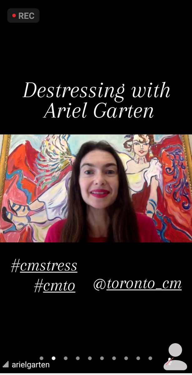 Destressing with Ariel Garten #cmstress <a href="/toronto_cm/">CreativeMornings/TO</a> 
#cmto