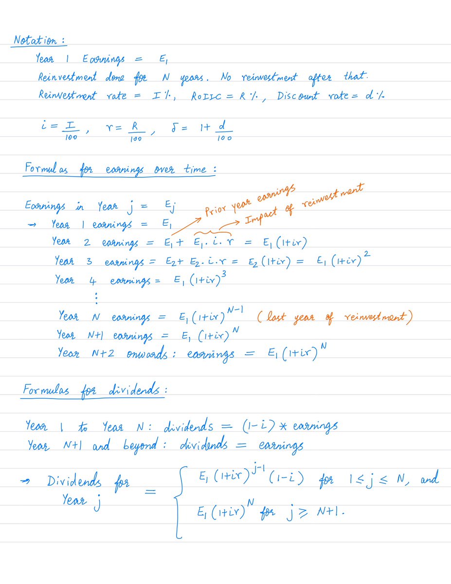 A1/Several people have contacted me asking how I derived the fair value formula in tweet 8 above.Hence this “appendix tweet” with the math. See pics.( Don’t worry if you don’t understand the math. Just continue using the formula. I promise it’s correct.  )