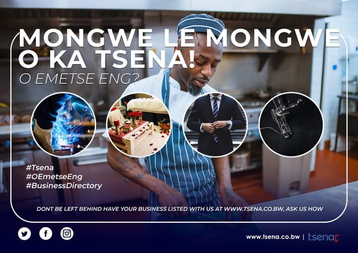 tsenabw's tweet photo. Le wena o ka tsena, it's FREE, no matter what your line of trade is!!! Just visit https://t.co/hFPlTVrcm2 to register and upload your business.
It's that easy!
#Tsena
#OEmetseEng?
#BusinessDirectory
#TsenaBW
#PushaBW https://t.co/FSgxTAAnjy
