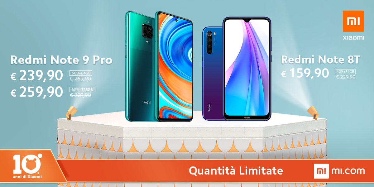xiaomiItalia's tweet image. Redmi Note 9 Pro si unisce alle celebrazioni del decimo anniversario Xiaomi! 🧡
👉6+64GB: 239,9€
👉6+128GB: 259,9€
👉bit.ly/10Anniversario…

Scoprite tutte le offerte anche nei Mi Store Italia, nei migliori negozi di elettronica e online! #From10ToInfinity