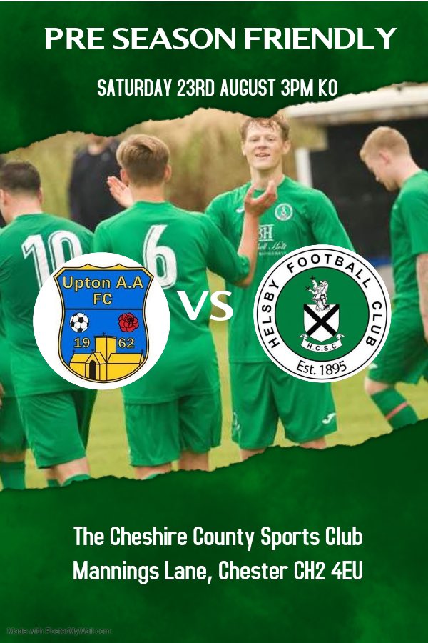 HelsbyFC's tweet photo. Tomorrow’s friendlies see @HelsbyFC Firsts make the short trip to the @CheshireThe to face @FCUpton, while @CestrianAlexFC travel in the opposite direction to play our Reserves @HelsbySports 
#COYG 🟢⚽️⚽️ https://t.co/ftQu6TUpDV
