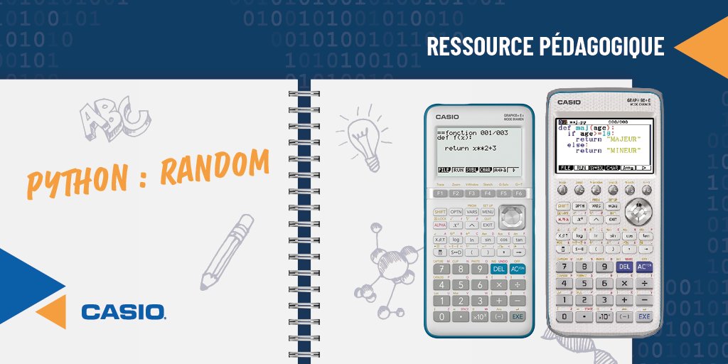 CasioEduFrance's tweet image. 📣 Découvrez notre nouvelle ressource sur #PythonRandom pour les calculatrices #Casio Graph 35+E II et Graph 90+E. 
👉 bit.ly/2EiC6h3