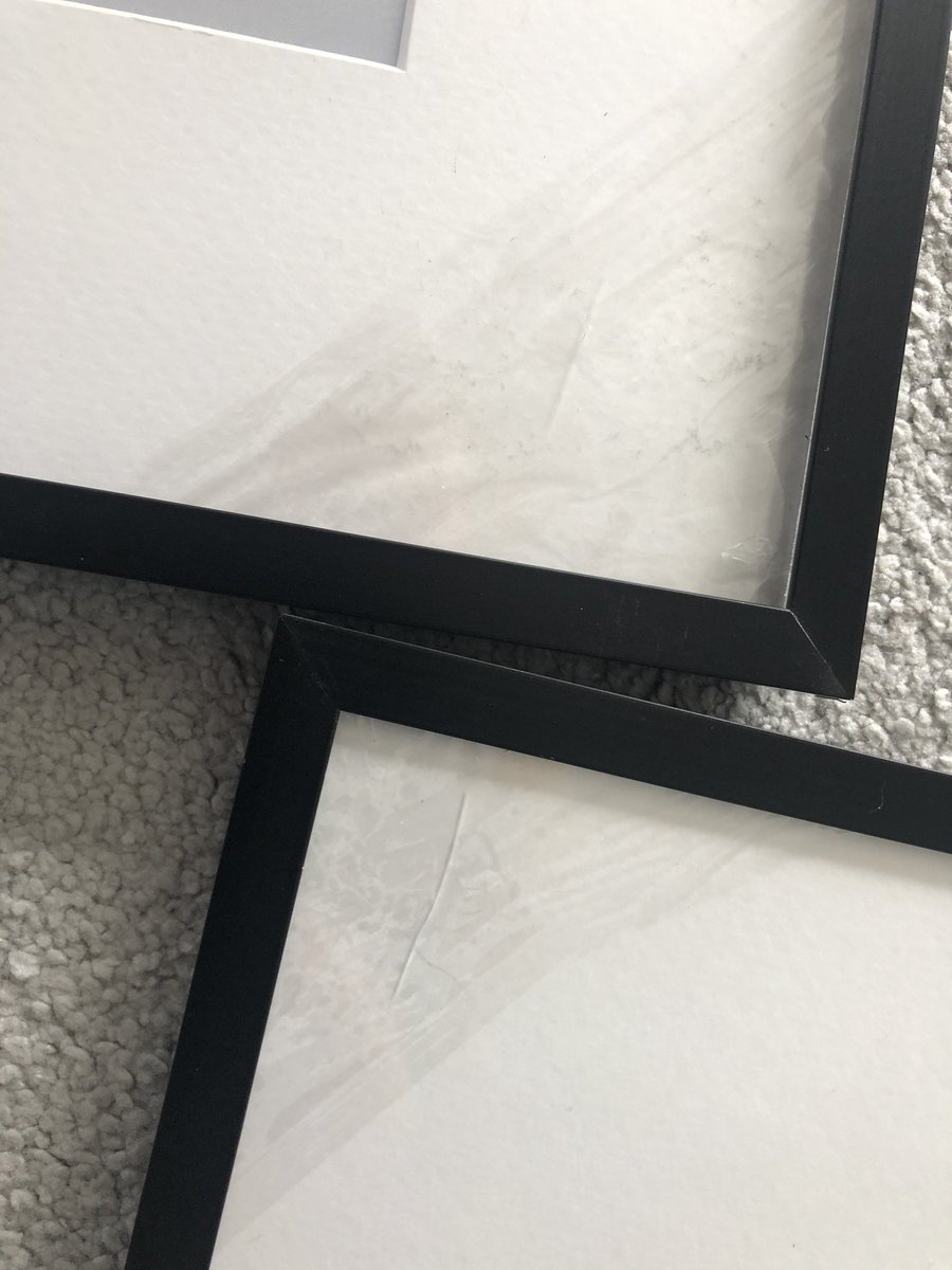 Katehampton74's tweet photo. @IKEAUKSupport After waiting a month for my order to be delivered, 2 of my 9 Lomviken frames have cracks in the Perspex. Packaging wasn’t great so possibly damaged in transit. Please can you advise how I can get these replaced. https://t.co/tnFePpJmOD