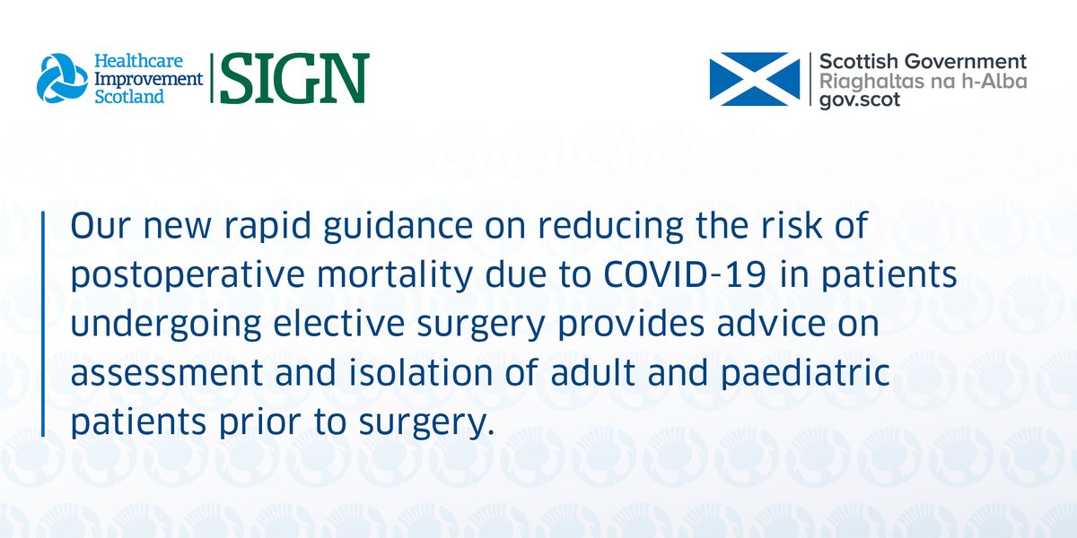 Our new guideline was developed in collaboration with Scottish Government and is aligned with Test and Protect. Further details of the Test and Protect pathways, service maps and operating model to support delivery of this guideline will be available soon. #TestAndProtect