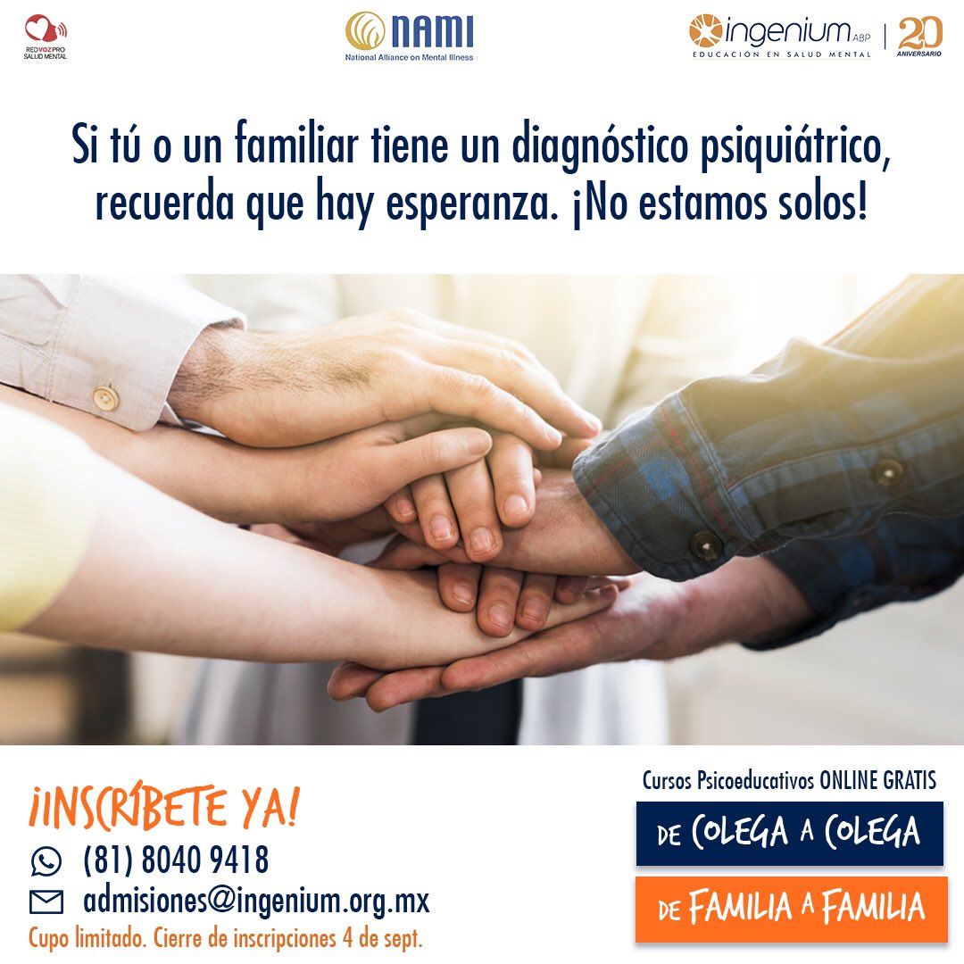 Regístrate y da un paso más hacia tu bienestar: bit.ly/2WhS0yl 

MODALIDAD ONLINE DESDE CASA
CUPO LIMITADO. Cierre de inscripciones 4 de septiembre