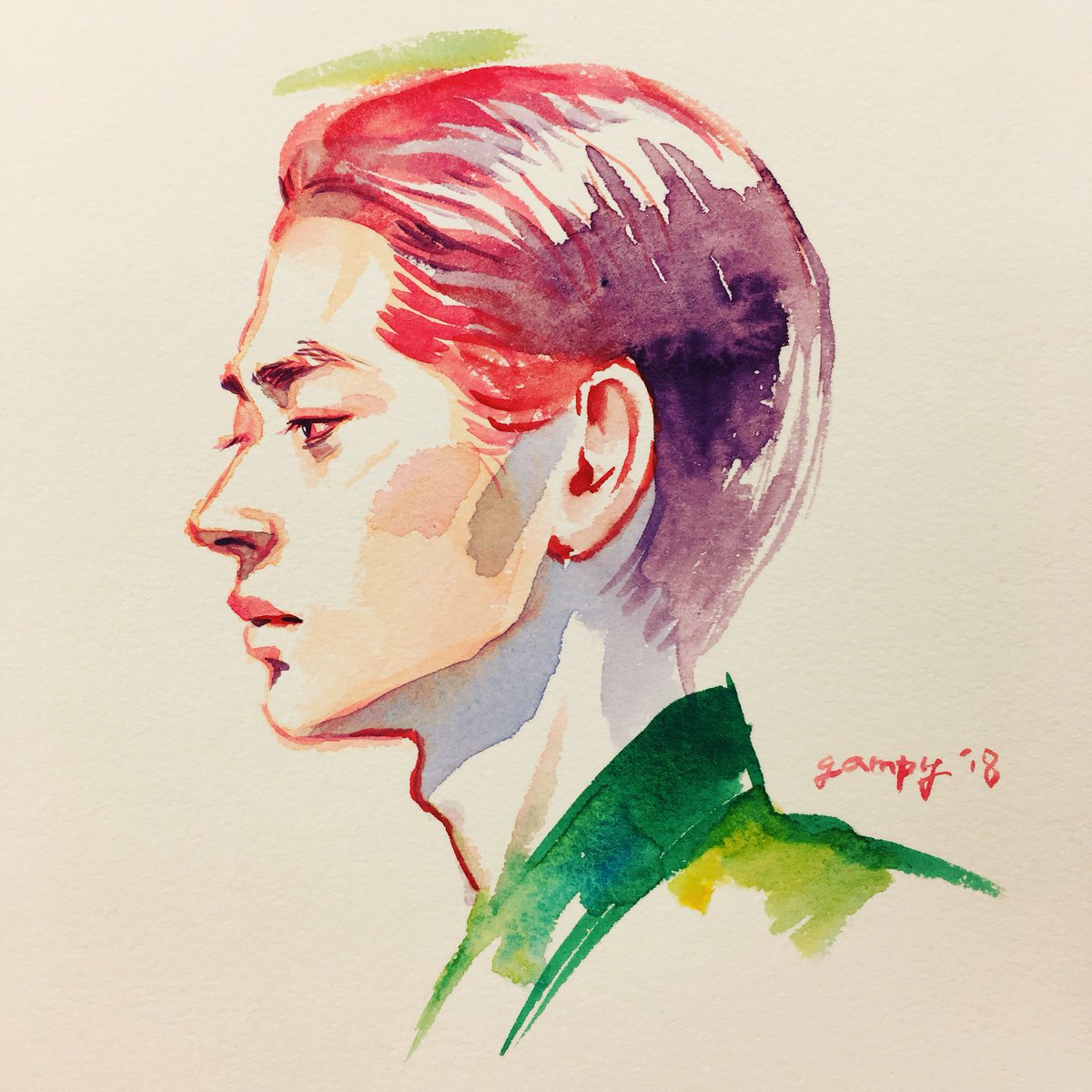 「そしてやっぱり完璧な横顔でしたな菅田将暉さん #MIU404 」|ganpukuのイラスト
