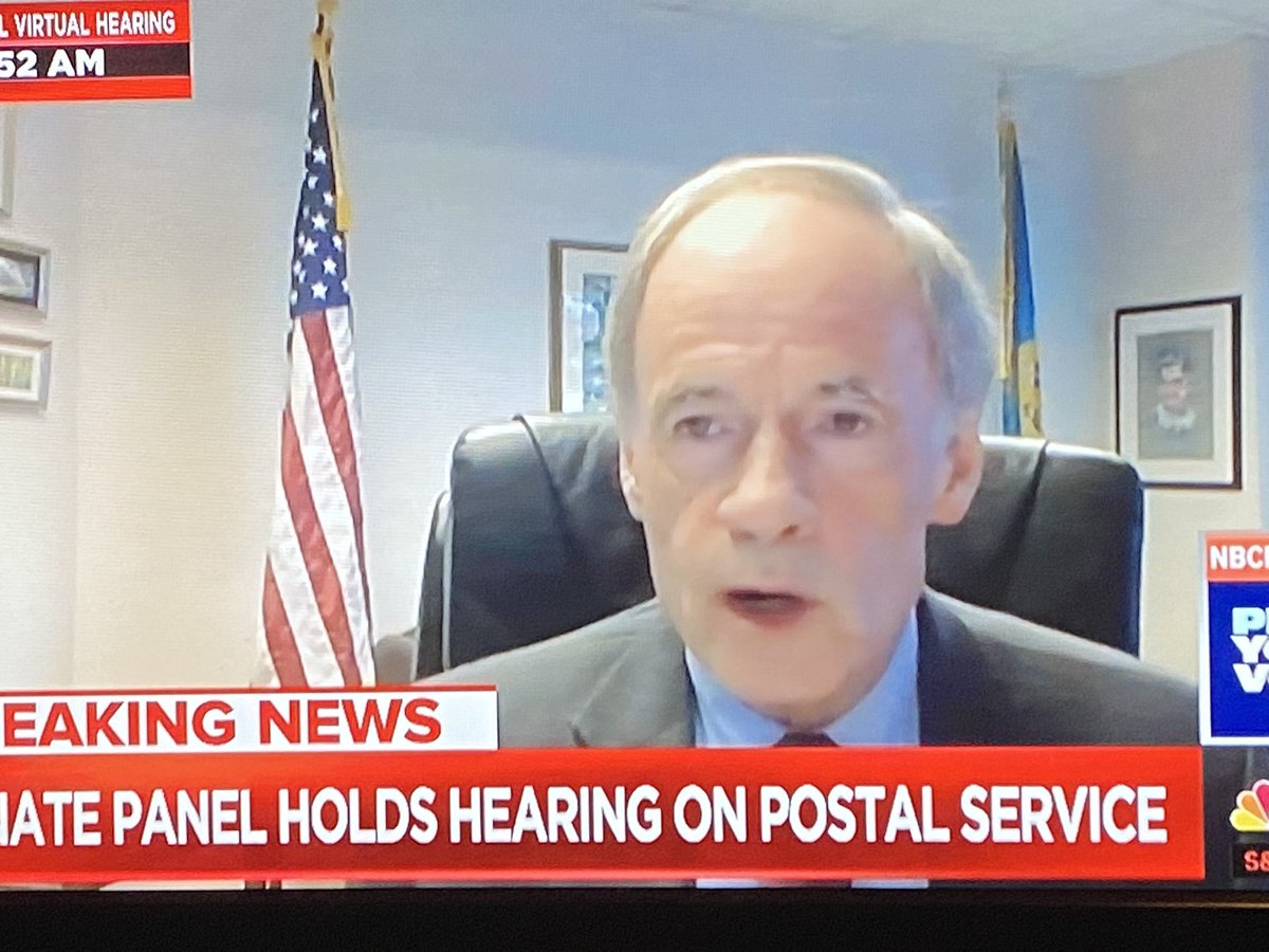 . @TimCarpenterMKE, “This is a President* that likes to suppress the vote. We heard last night you’re about to make more extreme changes [That will impact the upcoming election].” Carpenter (D-DE) asked DeJoy to confirm that extreme changes will be happening. DeJoy said, “Yes.”