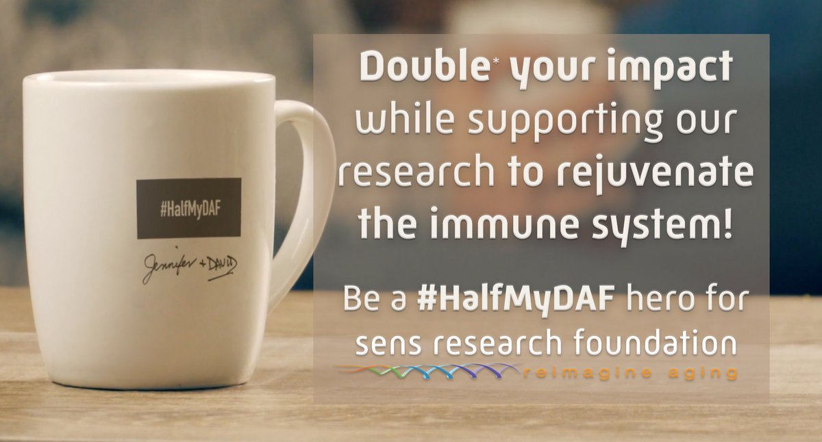 We want SENS Research Foundation to be your #HalfMyDAF cause. Check out our website for a special #HalfMyDAF message from Herbie Hancock - an avid supporter of SRF - and to learn more about SRF's work to rejuvenate the immune system: sens.org/act-now-to-hel…

Matching ends 9/30!