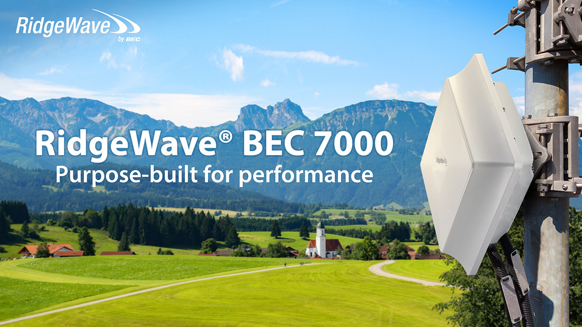 BECTechnologies's tweet photo. RidgeWave® BEC 7000 is an #LTE CAT 18 #Gigabit Outdoor Router, purpose-built for performance. Delivers peak data rates of 1.2 Gbps downlink and 150 Mbps uplink, making it the fastest commercially available outdoor #router today! https://t.co/xTr6CGb5cg https://t.co/3YSO3i82MJ