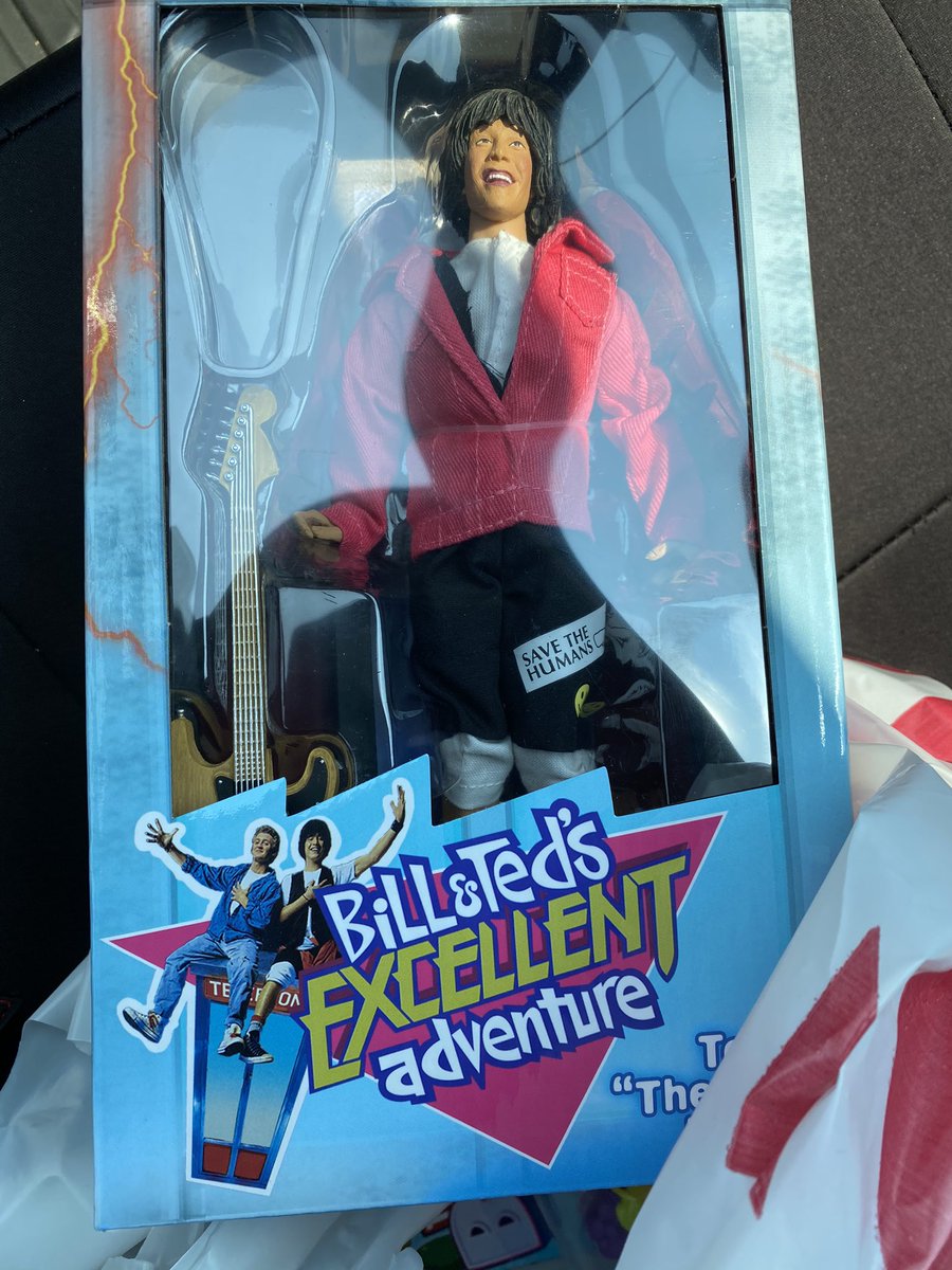 T_Dad_K_Kid's tweet photo. So, went on a quick #ToyHunt during lunch and @Target has corrected (or discounted) the price for Ted from #BillAndTed . He is now listed at $30.99 so I had to grab him, right? No @NECA_TOYS #MutagenTour figures. I might just wait to see if they do a preorder for those. #TMNT https://t.co/aHgI9JI0BO