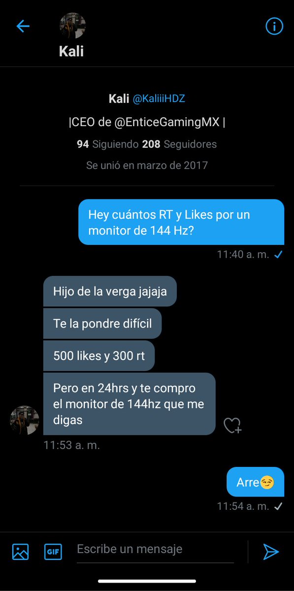 Gente ocupo de su ayuda nuevamente 😭

Me ayudarian si le dieran 🔃 &amp; ♥️
500 Fav y 300 Rts y @KaliiiHDZe compra un monitor de 144 Hz👏