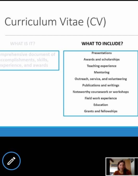 africwomeningis's tweet image. @AbigailHudak during the just ended #CVdevelopment class engaged @africwomeningis on #CareerHacking and brought to light the things to include when writing your CV.
Thanks Abigail for the tips 🤜
#curriculumvitae
#seminar
#AWiGIS