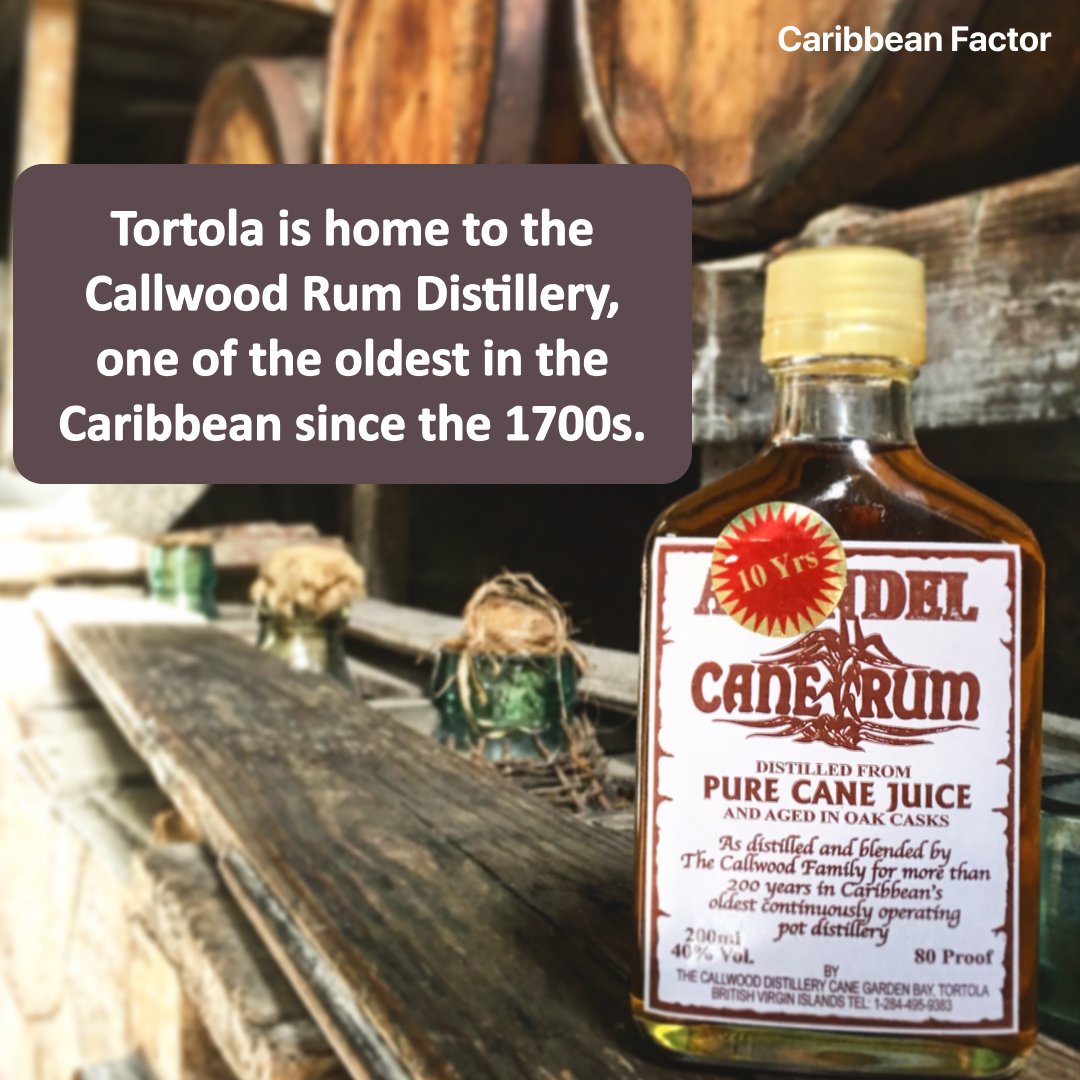 What's your favorite #rum? 🥃 

The Callwood #family has maintained this #distillery and the adjacent #sugar #plantation for more than 200 years. 

#Tortola #British #BVI #caribbeanisland #Caribbean #facts #factoftheday #liquor #caribbeanfacts #caribbeanfactor
(via @caribjournal)