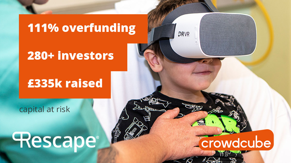 We have a Unique VR platform, proven commercially, selling to the NHSDirectors have previously founded and exited £multimillion businessesWe have a clear, incremental, path to mass adoption of VR in healthcare #JoinTheJounrey  #TECH4GOOD > https://crowdcube.com/rescape/pitches/lm4jRq?utm_source=twitter&utm_medium=social&utm_campaign=Rescape:twitter_campaign&utm_term=campaign_referral_link