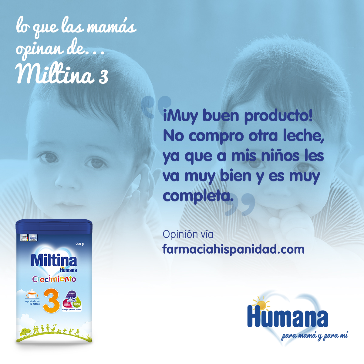 HumanaBabySpain's tweet photo. 🍼 Con la fórmula más completa, con el pack más cómodo del mercado y con la confianza de las familias. ¡Gracias por permitirnos acompañarte en la mágica aventura de ser mamá y papá! 💙 #MamiReviews

#HumanaBaby https://t.co/BF95VDRkx4