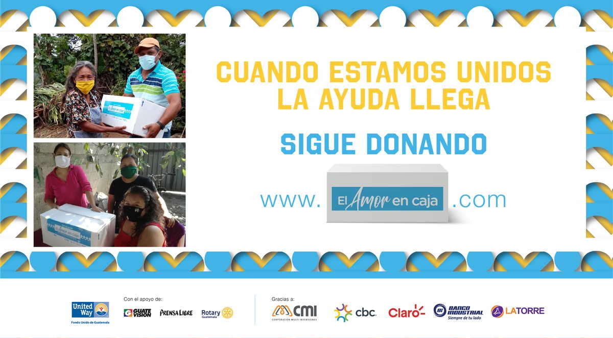 Con tu apoyo podremos seguir llevando cajas llenas de amor a todas las familias que más lo necesitan 🙏🏻❤📦 #ElAmorEnCaja 📦🇬🇹👉🏻 ¡Suma a tu empresa! contacto@elamorencaja.com