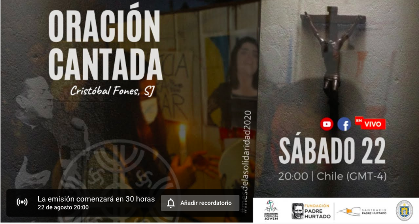 MesSolidaridad's tweet photo. ¡No te pierdas mañana sábado, a las 20:00 la oración cantada del Padre Cristóbal Fones , en este #MesdelaSolidaridad
Puedes verlo por nuestro Facebook Live, o por las redes de la @vej_santiago y de la @Iglesiastgo 

#anteojosparaveralotro
@jesuitaschile 
@iglesiachile https://t.co/QDgQjfmfrZ