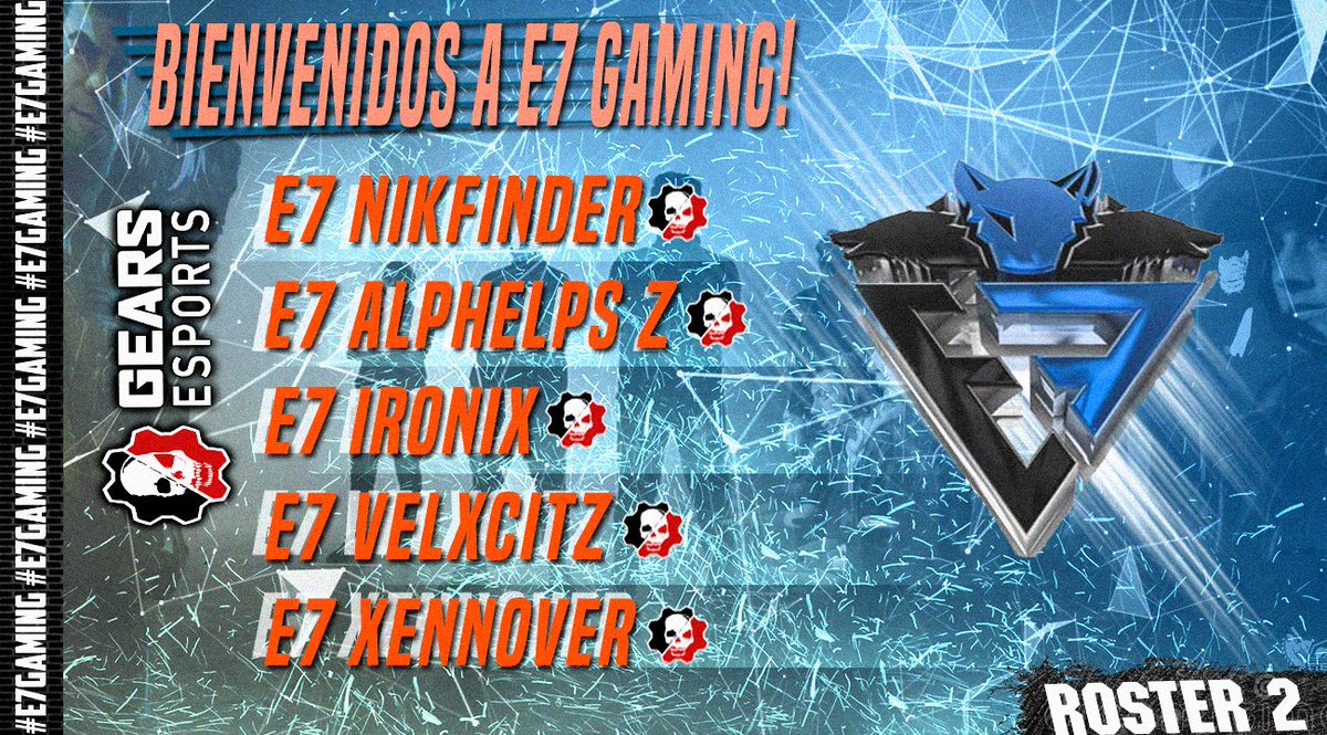 E7GamingGG's tweet photo. Es un gusto anunciar a los Gears que conformaran en roster ROSTER 2 para nuestra escuadra de Gears 5 de Eternity Seven (E7) GAMING! 🎮
🔥 Llenarles de cariño a estos excelentes jugadores!
#GOE7GAMING #GOE7GEARS #GOETERNITYSEVEN! https://t.co/xTZ63Qh8cA