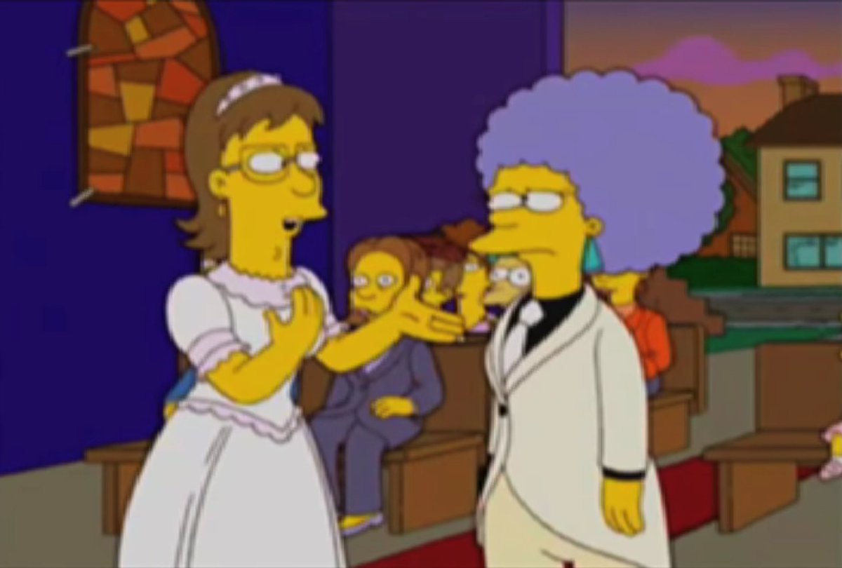 We watched Homer's Phobia in high school. Everyone loved it and that was definitely someone's first positive interaction with a gay person. It had a net positive effect on the world.I shudder to think if we had watched There's Something About Marrying instead.