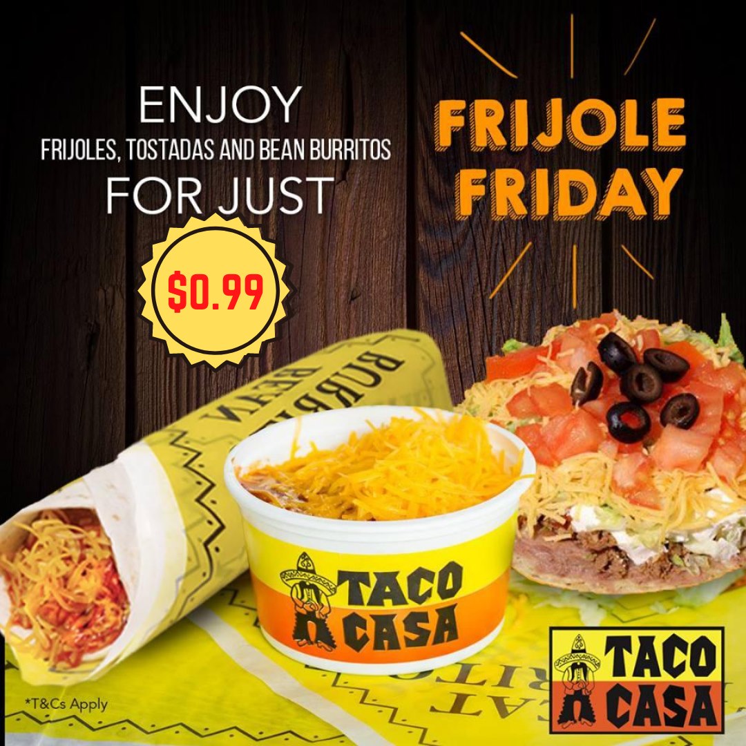 TacocasaC's tweet photo. Munch on Frijoles for JUST $0.99 this #FrijoleFriday!!

#texmex #tacocasa #crandalltx #texas #fridayfeeling #weekendvibes #foodnearme #restaurants https://t.co/UfQkMBWsYW