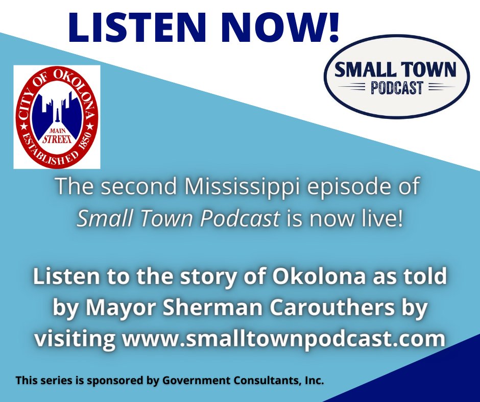 Head on over to smalltownpodcast.com to listen to the brand new Mississippi episode of <a href="/smalltownpcast/">Small Town Podcast</a> featuring the City of Okolona and Mayor Sherman Carouthers!