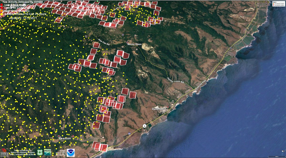 Coastal front VIIRS data  #CZULightningComplex