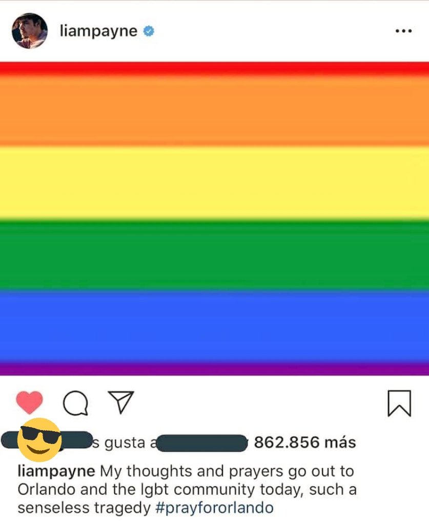 GoldenWeasley_'s tweet photo. Liam: "Mis pensamientos y plegarias son para Orlando y la comunidad LGBT hoy, que desarmada tragedia. #prayfororlando" https://t.co/4LeZnkGXE0