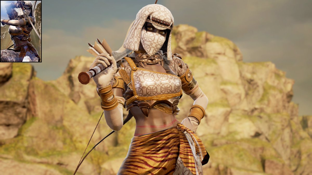 Flo_117_'s tweet photo. 🏹🛕Sôtêri Tefri; Queen's Life Guard, Chief Warden of the outer Palace Wall, Archery Instructor🛕🏹
#SCVI #SOULCALIBURVI #ソウルキャリバー6 #ソウルキャリバーVI #H2Flow #Xianghua #SCWB2020 #SCVI_XIAN #CaS #CreateASoul #costume #creation #OC #nubian #fantasy https://t.co/w9ThBfXq0d