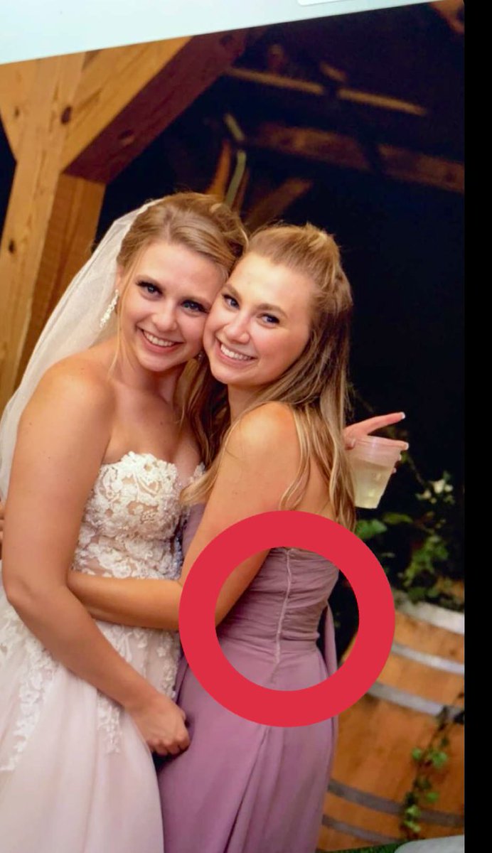 TaylorGlenn4's tweet photo. Raise your hand if you busted the zipper in your bridesmaid dress 2 days before your sisters wedding so the day of your mom had to sew you into your dress &amp; at the end of the wedding your sisters new husband had to literally rip you out of the dress bc you were stuck ✋🏻 https://t.co/LNkLywwKLZ