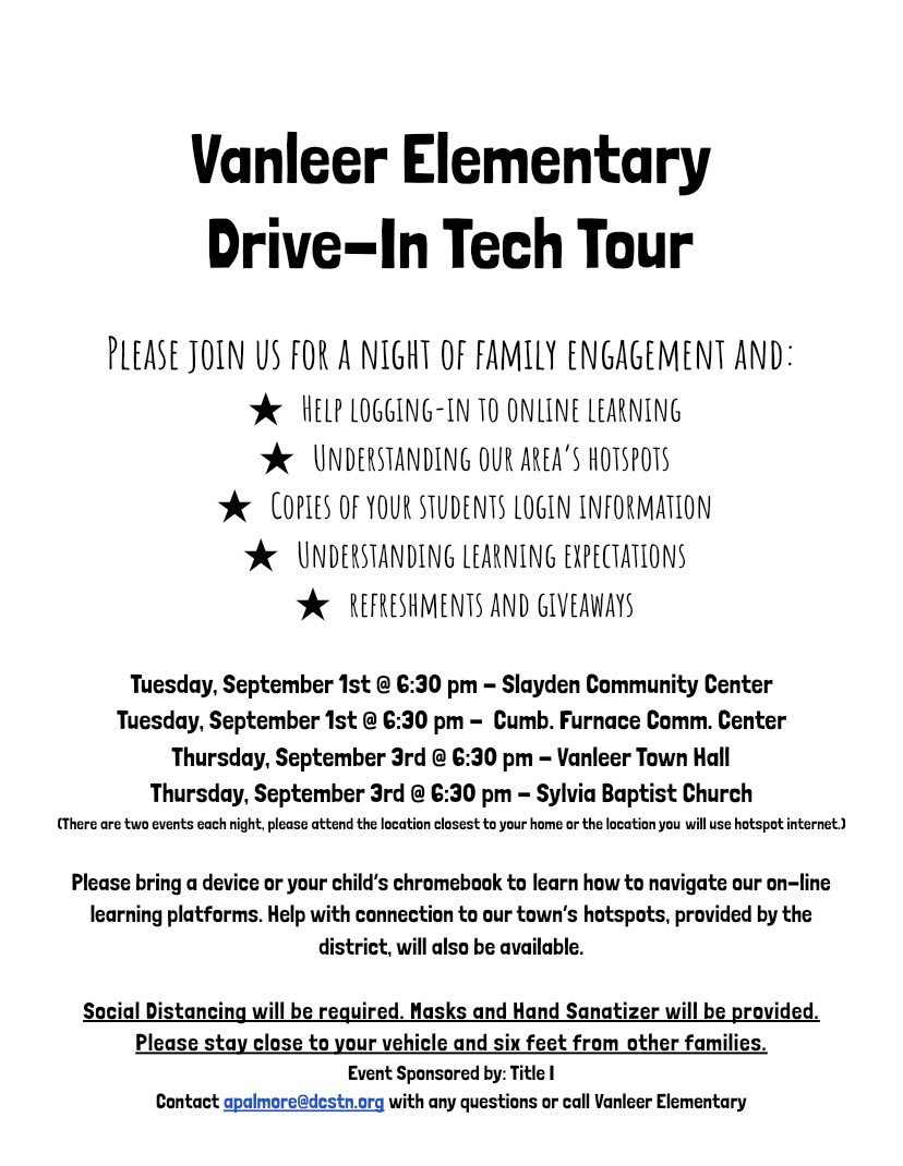 🐾 Attention Parents of <a href="/VanleerE/">Vanleer Elementary</a>! 🐾

We have heard your concerns with technology and want to be a resource and support you in this learning curve for us all. 

Please make plans to join us!

<a href="/suestringfield/">Sue Stringfield</a> <a href="/Mrslynch707/">Kristen Lynch</a>