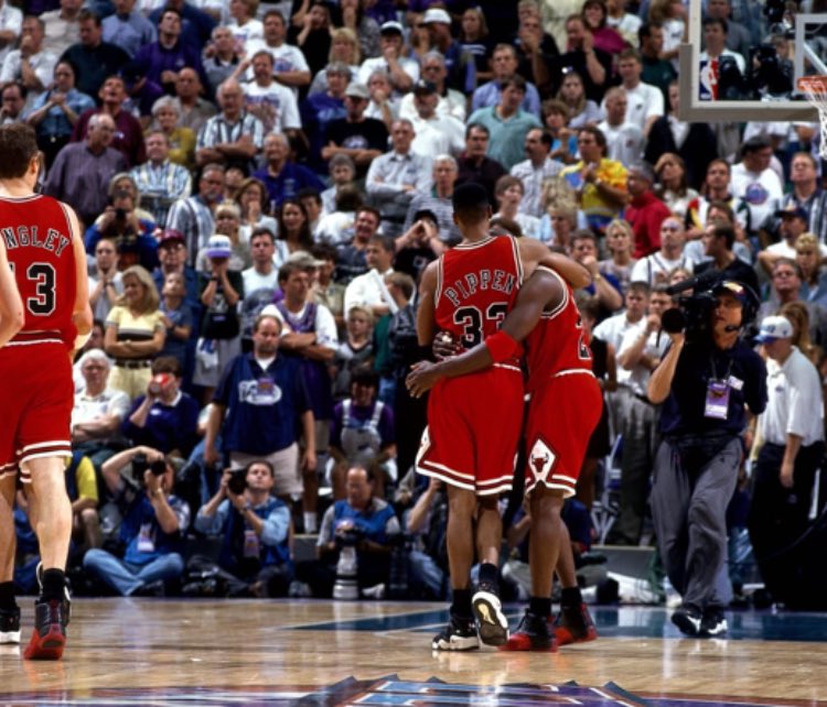 His 3rd leading scorer averaged 7.9 PPG...1998: average team he faced had a 65.2% win percentage (10th highest among title teams) In the finals rodman wasnt even a starter anymore. And his supporting cast that series combined for 54.5 PPG.