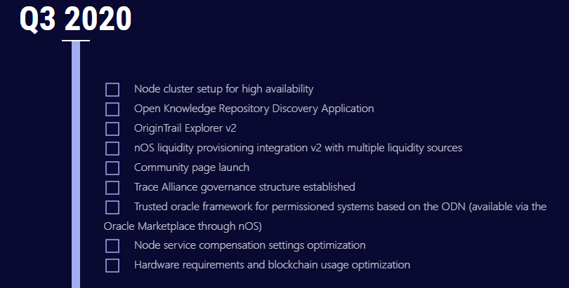 This Quarter you will also see data oracles released on the ODN that will be used in conjunction with  @ORCLBlockchain (kind of like  @chainlink does but on a bigger scale) that will allow certain events to be triggered based on certain data criteria met within the network.
