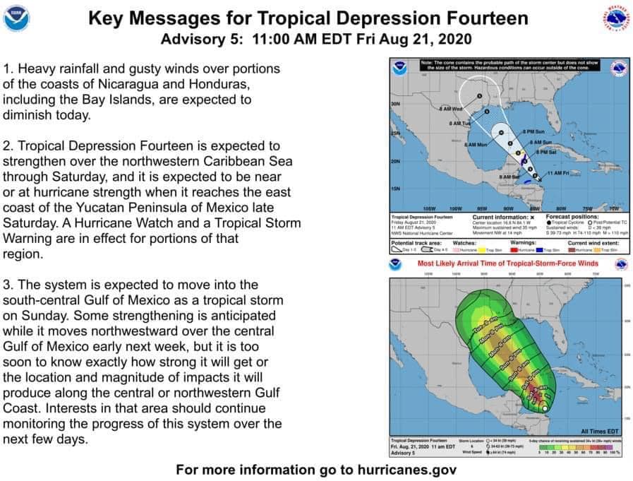 Make sure to regularly check the City of Angleton Facebook page for regular updates regarding Tropical Depression 14. Please take the time this weekend to prepare your homes, yards and families.