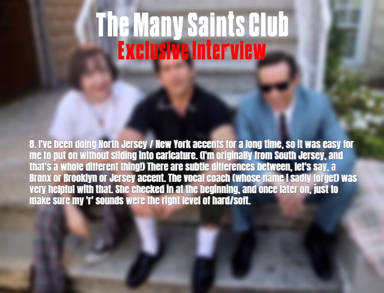 8. How was the accent process? Did you have to prepare for it beforehand, or was it easy for you to just do?