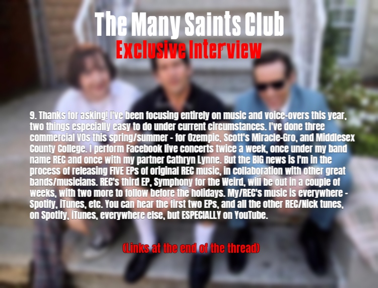 9. What's next for Nick DeMatteo? I know you're also a talented musician and a voice actor. Any future projects you can talk about?