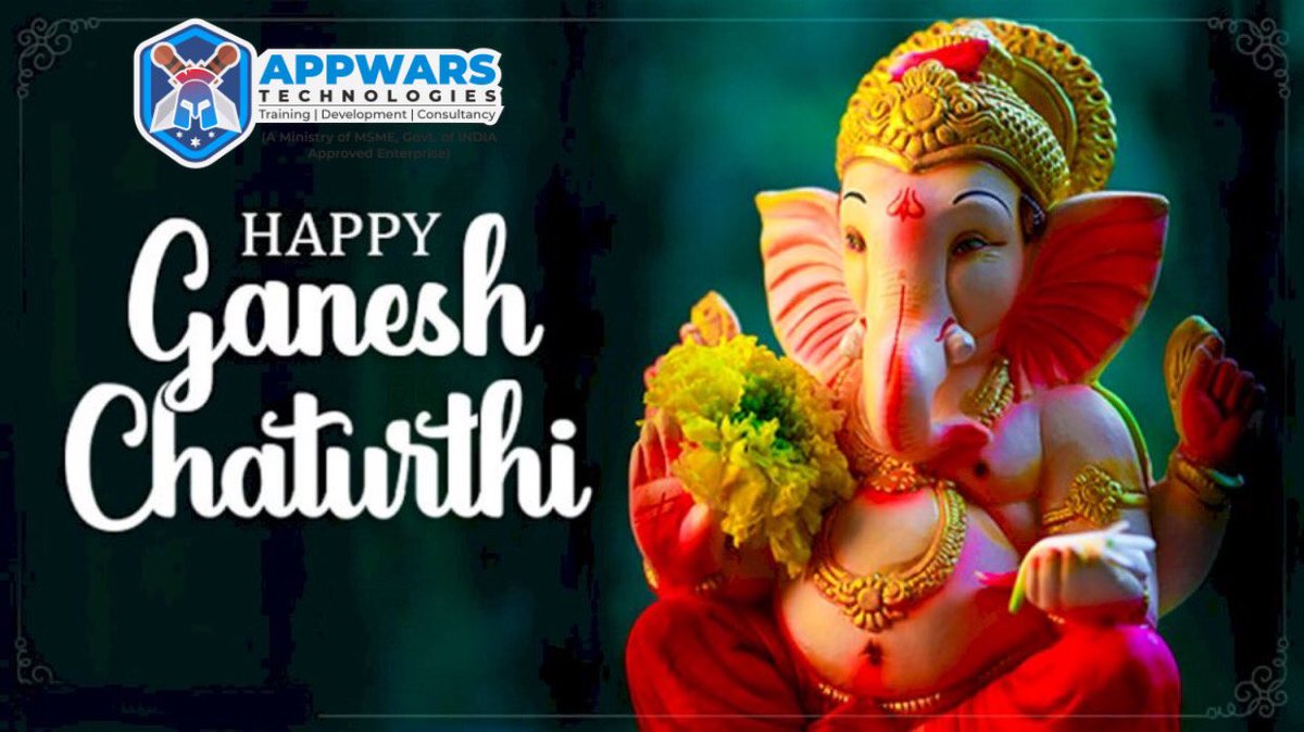 AppwarsNoida's tweet photo. Happy Ganesh Chaturthi from APPWARS Technologies https://t.co/fXH2RfP6N0