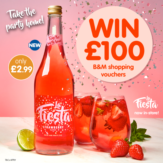 bmstores's tweet image. 🍾#COMPETITION TIME🍾

We've teamed up with #LaFiesta to celebrate the launch of their NEW Strawberry fizz! ow.ly/fvUm50B4jkz

We're giving away £100 worth of B&amp;amp;M vouchers to ONE lucky winner - to enter, FOLLOW, RT &amp;amp; COMMENT #LafiestaFizz!

Competition ends 9am 28/8/20