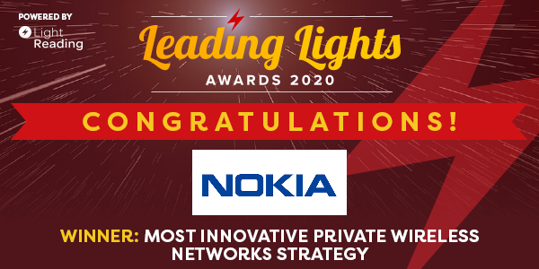 Congratulations to <a href="/nokia/">Nokia</a> for winning the 2020 #LLAwards for Most Innovative Private Wireless Networks Strategy! #mobile #wireless