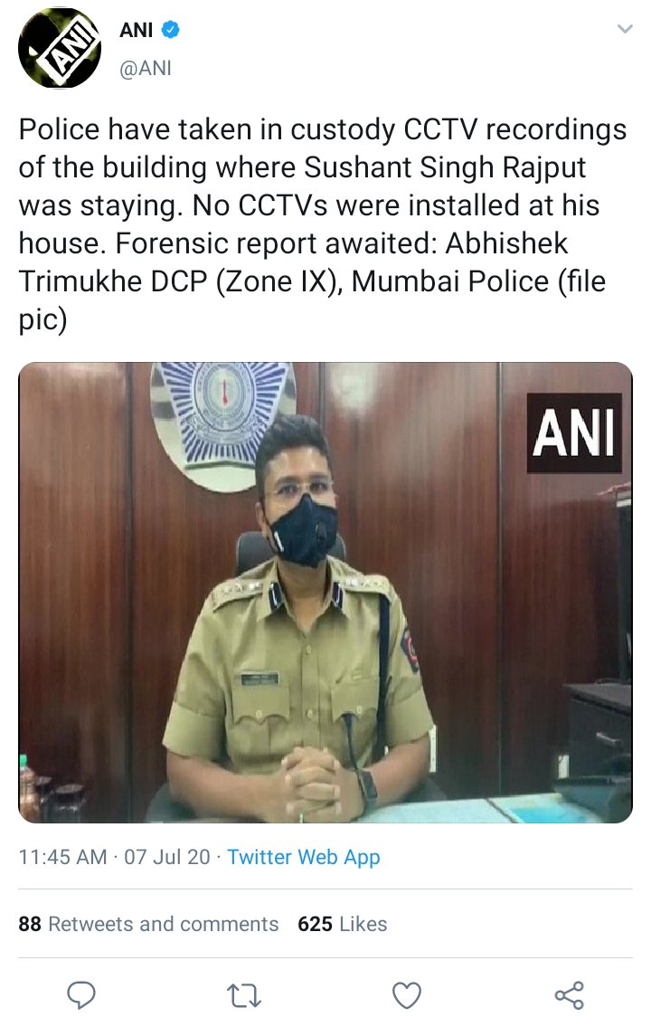 (15/n)  #1stStepToSSRJustice21. It's 2nd time irresponsible act by  #MumbaiPolice that too at DCP, CP, HM, & CM levels post February 2020 complaint by SSR's family.  #CBIInMumbai should interrogate  #AnilDeshmukh  #UdhhavThackrey Shame on you both! #CBIForSSR #RemandOfSSRKillers