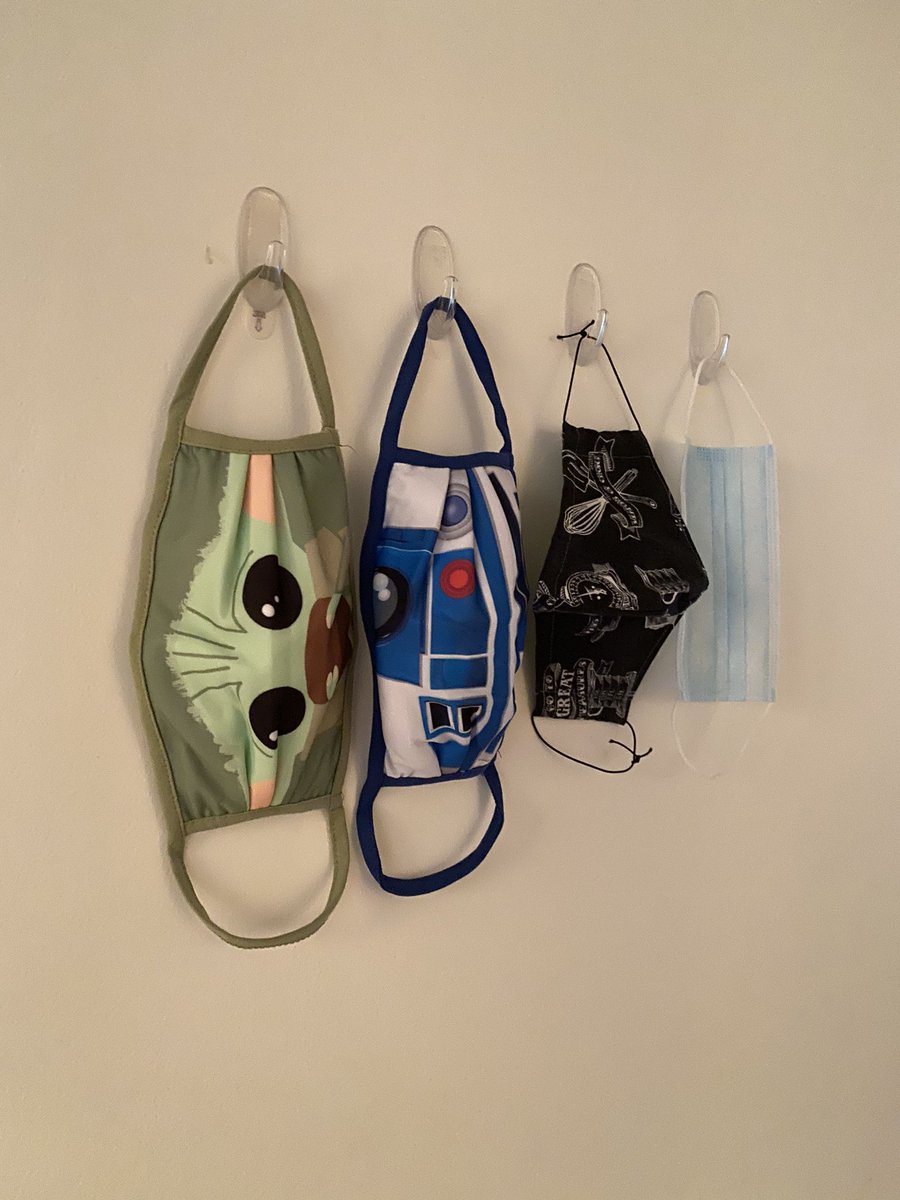 Coat rack? No, mask rack....How times change...