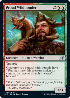 Stray_Relay's tweet photo. @citizen_sn1pz So while at the hospital , I built an interesting deck I name trample trouble can you guess the theme ? It revolves around this guy https://t.co/30Jr5rcjmf