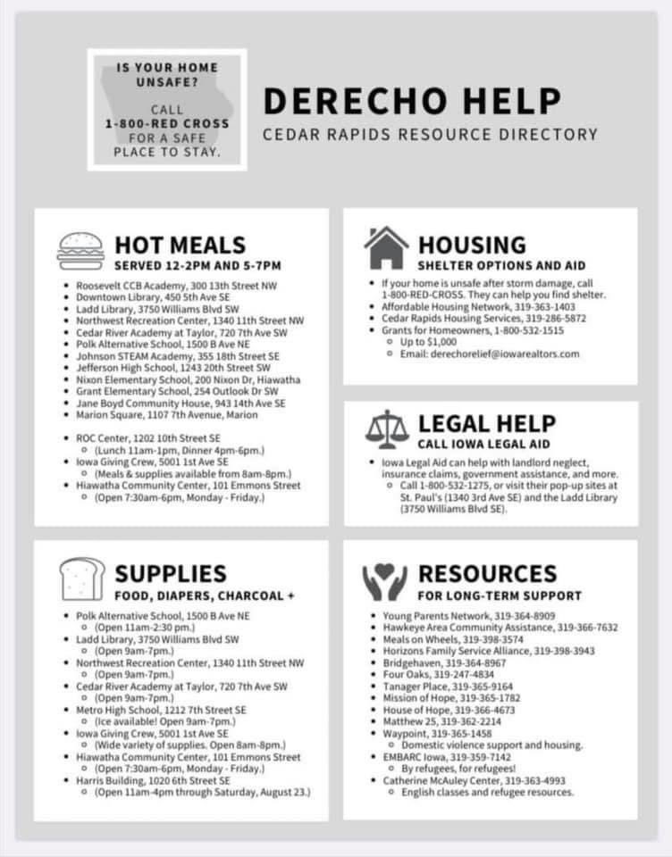 If you need assistance connecting to resources, please reach out via Fb, Twitter, or email kziegler@crschools.us.