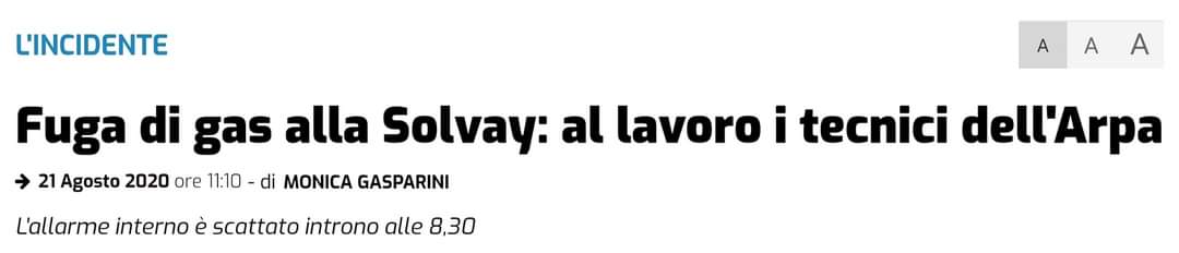 labsocialeal's tweet photo. ☠️Fuga di gas alla Solvay☠️
L'ennesima notizia che non stupisce.
Nel corso degli anni #Solvay è stata colpita da talmente tante #anomalie che hanno portato alla fuoriuscita di #gas #tossici che dimostra una gestione lacunosa della sicurezza. 👇
https://t.co/7VdoBi40uB https://t.co/tN25FJ1l0f