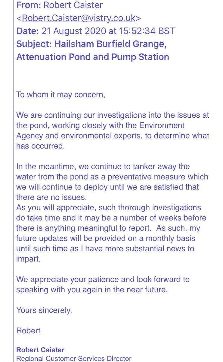 Matthewspray's tweet photo. Whilst I understand investigations do take time, they should be structured and have parameters. Surely you have had some results which can be shared and can provide some sort of update in relation to the issues. @CleaverLd @bovishomes https://t.co/X09CQ3Gvok